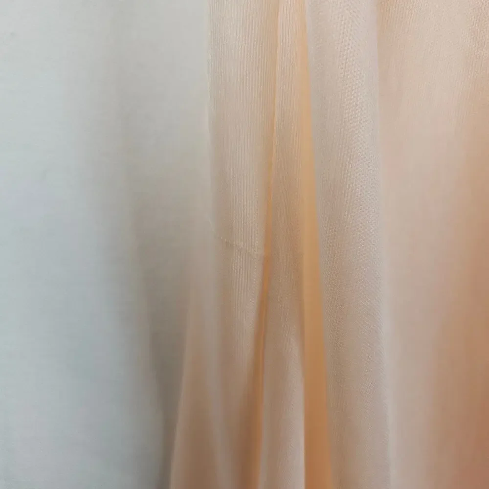 T.C‎ Fashion vintage robe peginoir tie front ruffles, pink orange sherbet XL